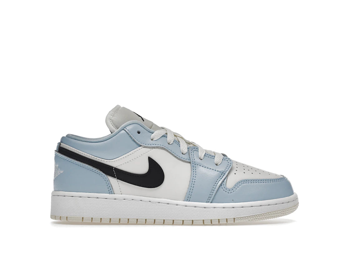 Jordan 1 Low Ice Blue Black (GS) - TrueSize