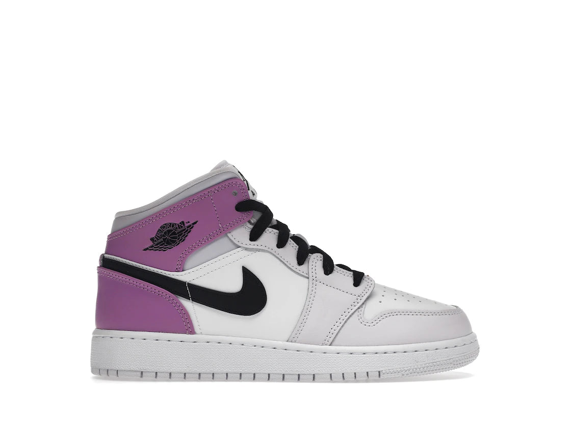 Jordan 1 Mid Barely Grape (GS) - TrueSize