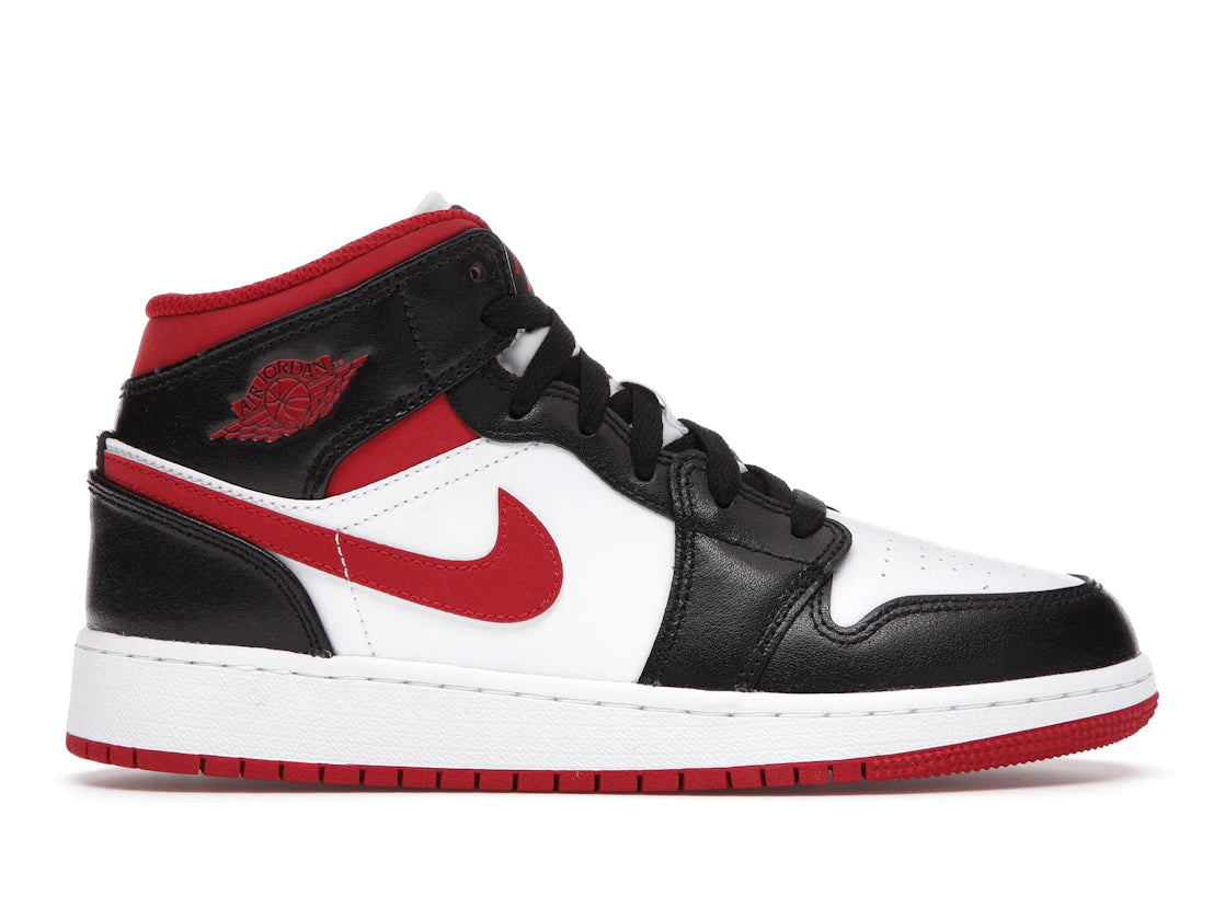 Jordan 1 Mid Gym Red Black White (GS) - TrueSize