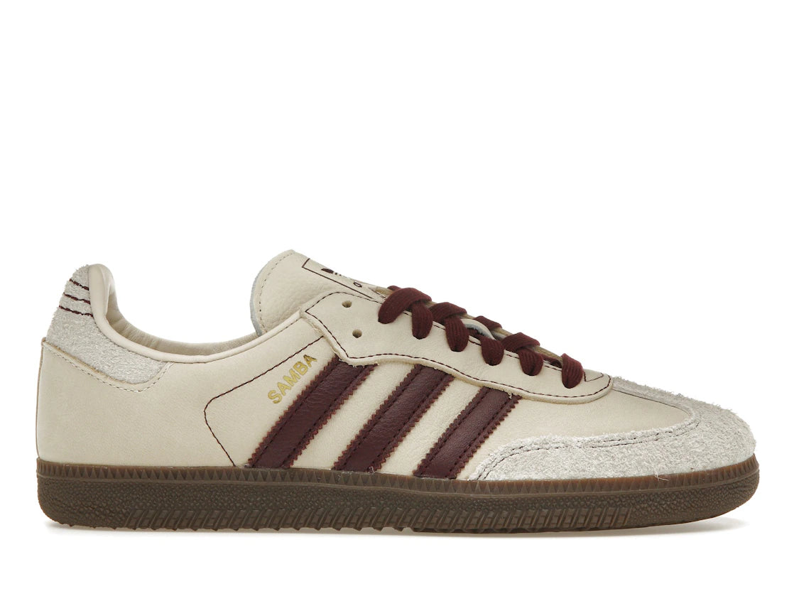 adidas Samba OG Wonder White Maroon (Women's) - TrueSize