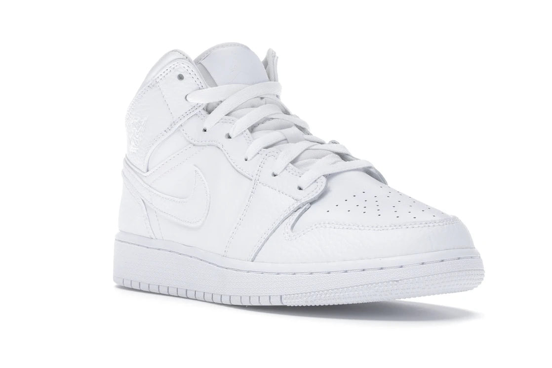 Jordan 1 Mid Triple White (GS) - TrueSize