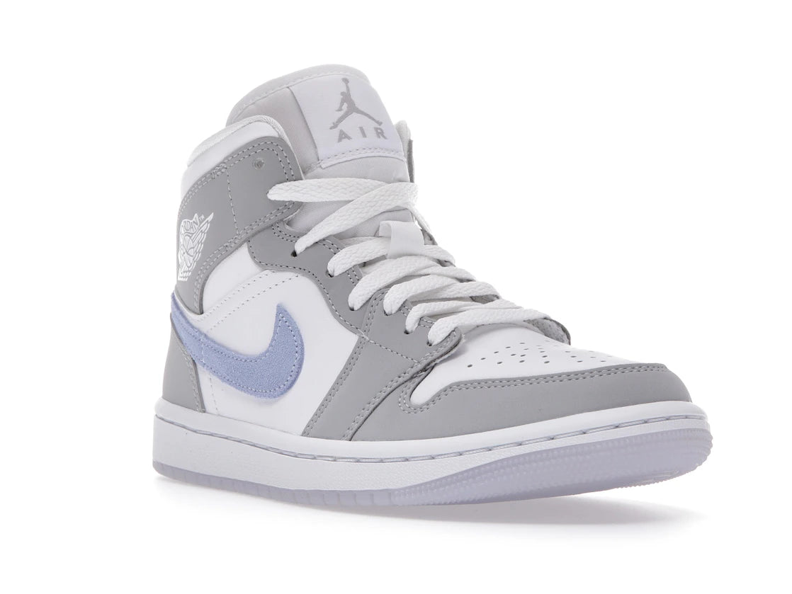 Jordan 1 Mid Wolf Grey Aluminum (Women's) - TrueSize