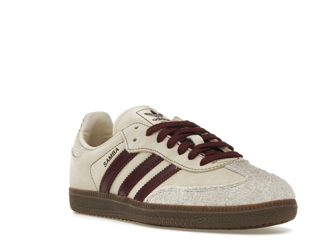 adidas Samba OG Wonder White Maroon (Women's) - TrueSize