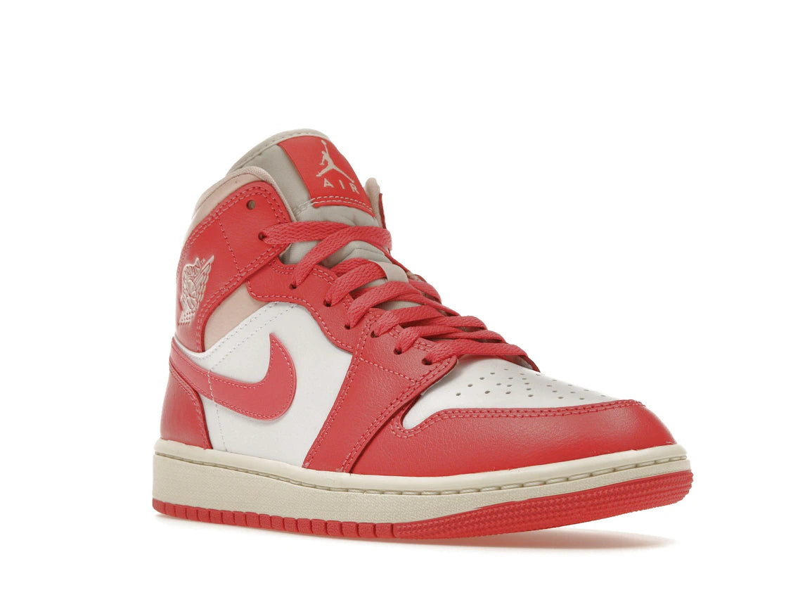 Jordan 1 Mid Strawberries and Cream (Women's) - TrueSize