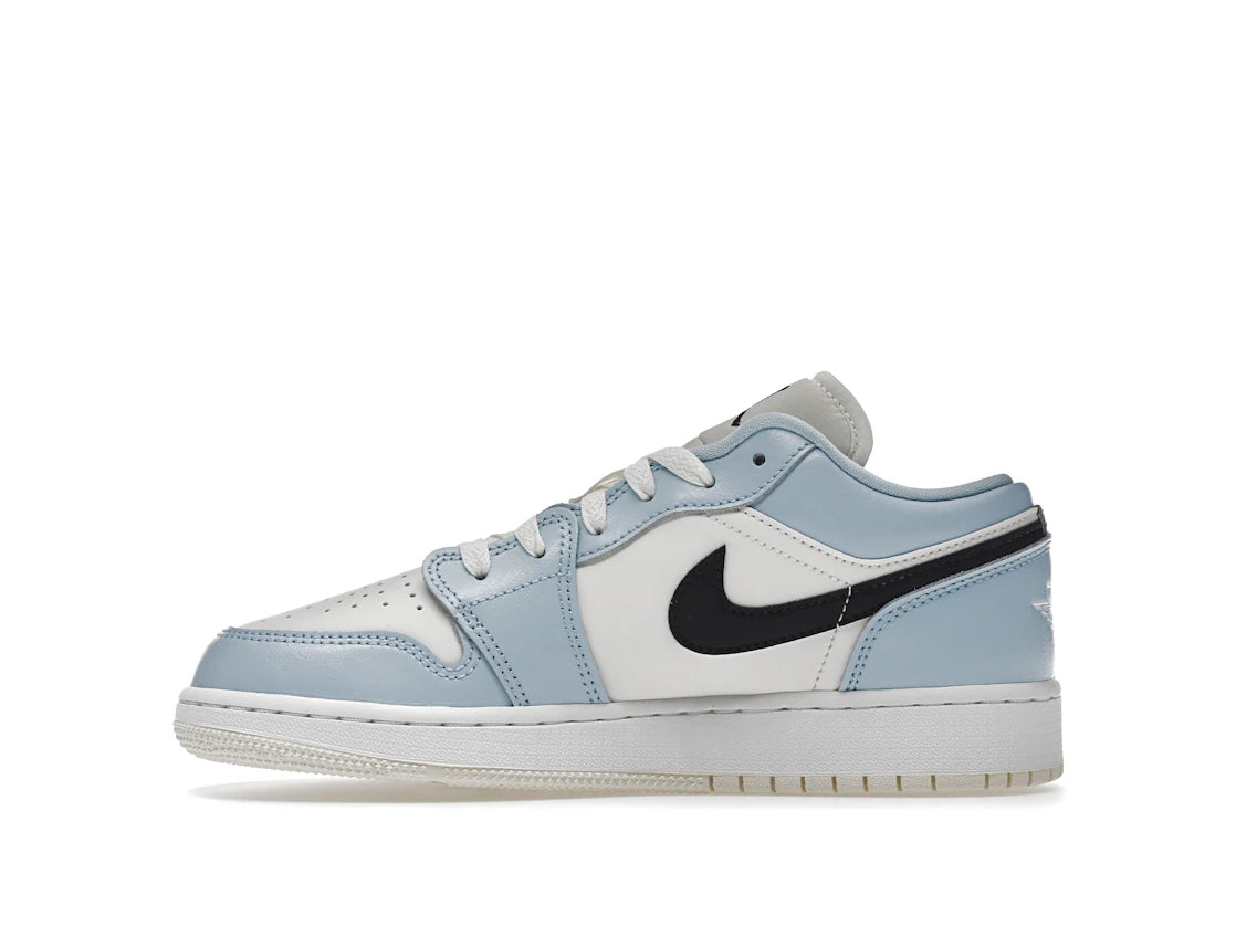 Jordan 1 Low Ice Blue Black (GS) - TrueSize