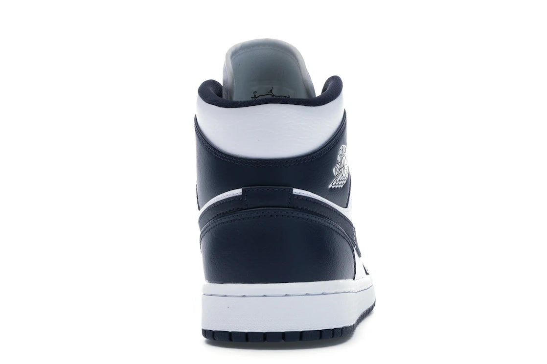 Jordan 1 Mid White Metallic Gold Obsidian - TrueSize