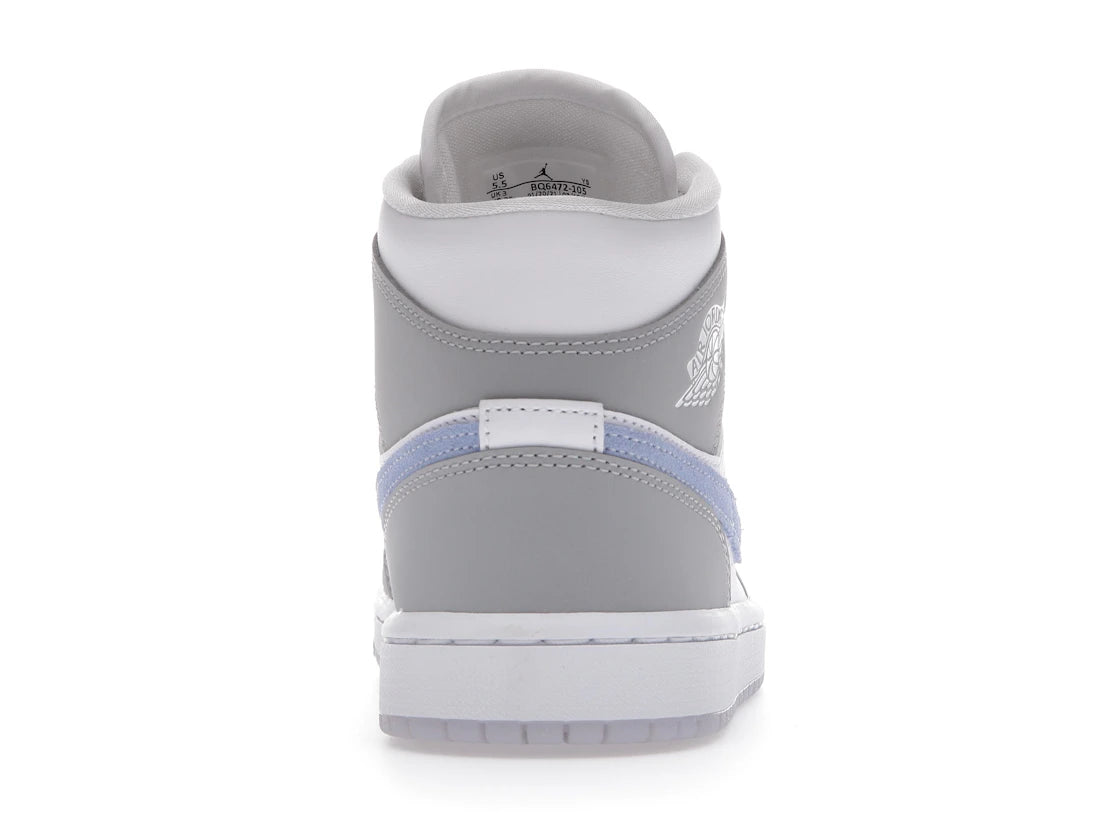 Jordan 1 Mid Wolf Grey Aluminum (Women's) - TrueSize