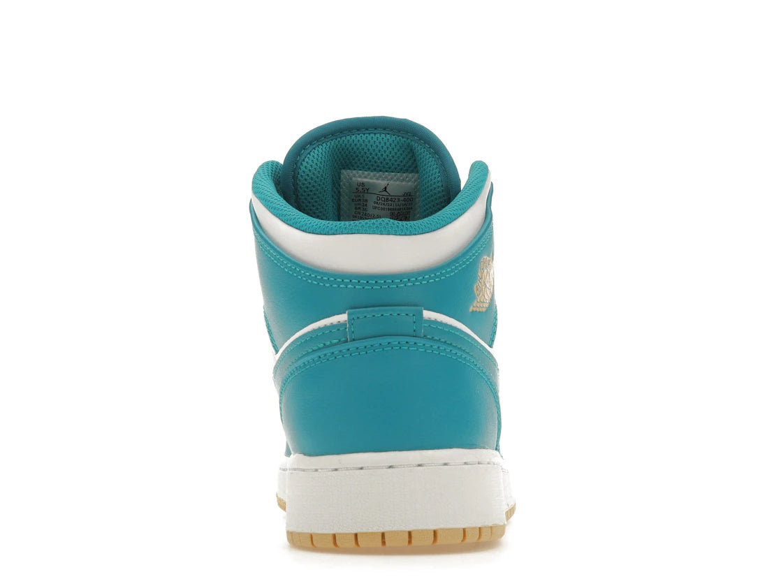 Jordan 1 Mid Aquatone (GS) - TrueSize