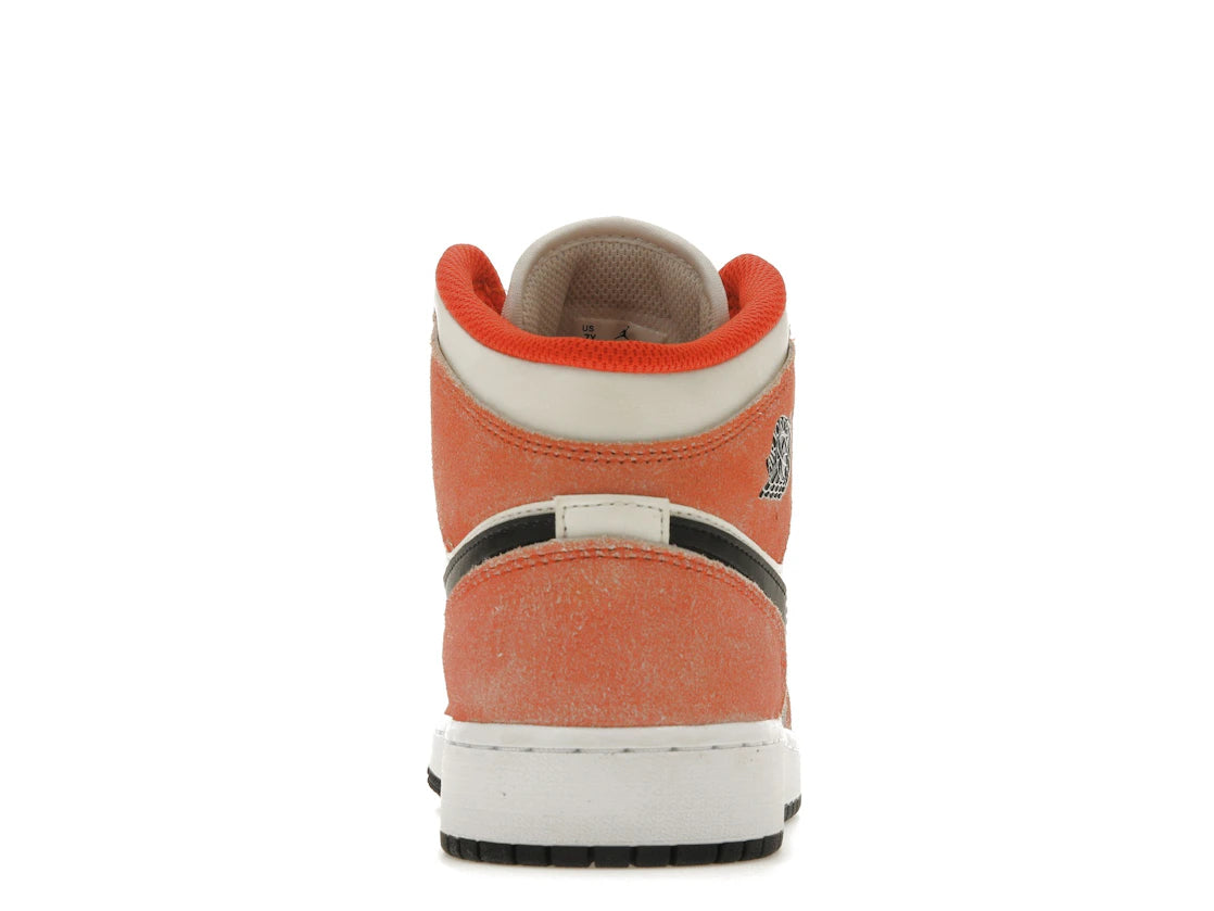 Jordan 1 Mid SE Orange Suede (GS) - TrueSize